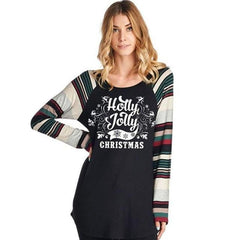 Feitong Christmas T-shirt Women Autumn