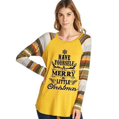 Feitong Christmas T-shirt Women Autumn