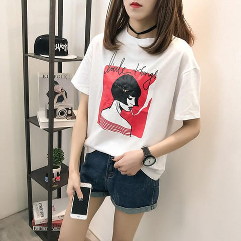 Smoking Girl Anime Tees Shirt Funny